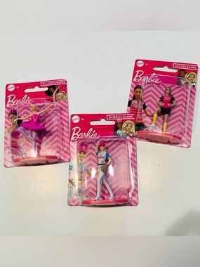Barbie Mini Figure Set -Sports Athletic  Dolls, Baseball , Soccer, Ballerina